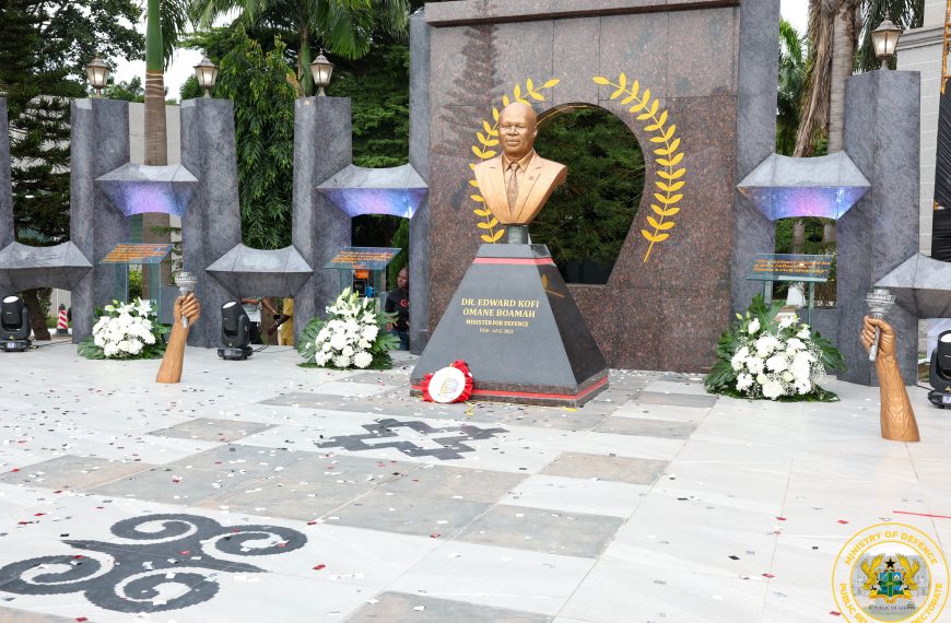 Ministry of Defence Unveils Cenotaph in Honour of Late Dr Edward Omane Boamah