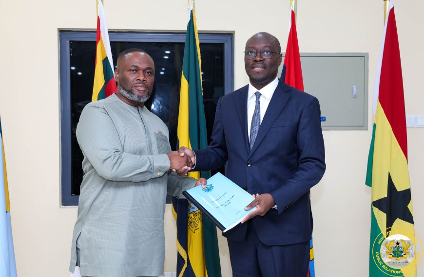 Dr Cassiel Ato Forson Hands Over to Kenneth Gilbert Adjei at Defence Ministry