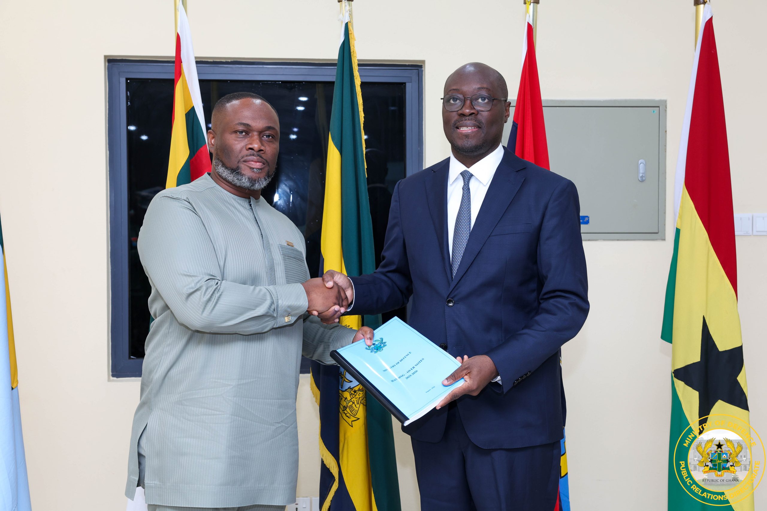 You are currently viewing Dr Cassiel Ato Forson Hands Over to Kenneth Gilbert Adjei at Defence Ministry